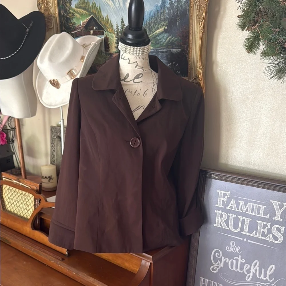 Vintage Georgia Sant’ Angelo Elegant Brown Women's Blazer NWT 200.00